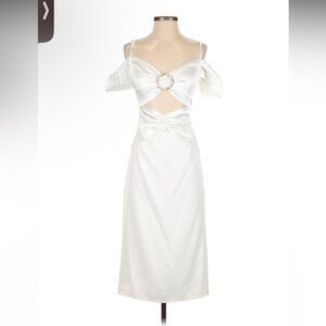 Neiman Marcus Gigii's June Dress (white) •medium• fits smaller. MSRP $250